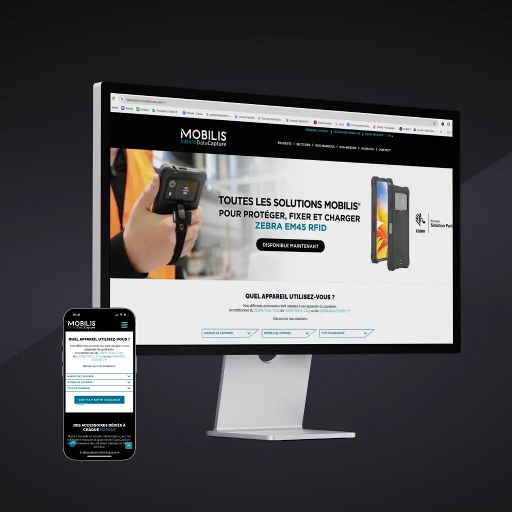 Site Web : Rédaction et éléments graphiques - Sté MOBILIS